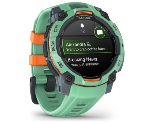 SMARTWATCH GARMIN INSTINCT 3 45MM AMOLED VERDE CORREA VERDE