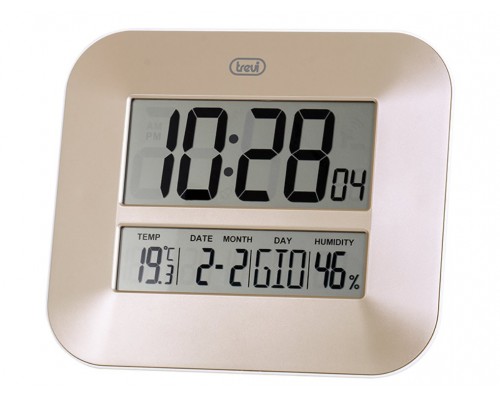 RELOJ DE PARED DIGITAL CON PANTALLA GRANDE 27 CM TREVI OM 3520 D BRONCE