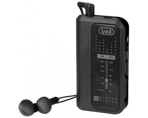 RADIO TREVI BOLSILLO RA 738 FM MINI PORTABLE FM RADIO BLACK
