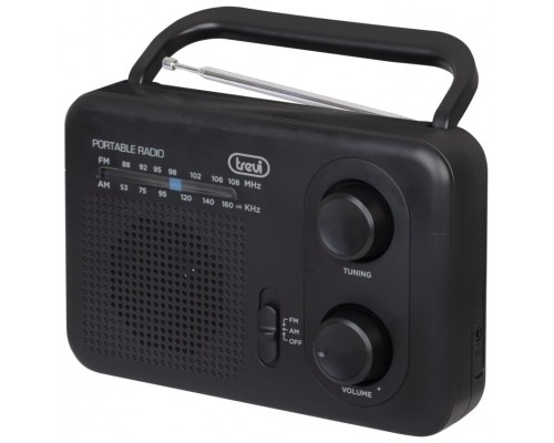 RADIO TREVI RA 7F64 PORTABLE AM/FM RADIO BLACK
