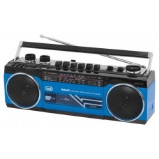 RADIO GRABADORA PORTÁTIL USB SD BLUETOOTH CASSETTE TREVI RR 501 BT AZUL