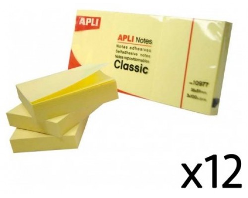 NOTAS ADHESIVAS APLI 38X51 PACK12 AMA