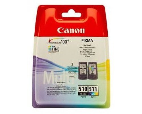 TINTA CANON PG510 CL511 PACK NEGRO CIAN MAGENTA AMARILLO