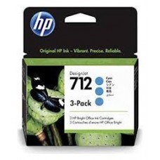 TINTA HP 712 PACK 3 CIAN