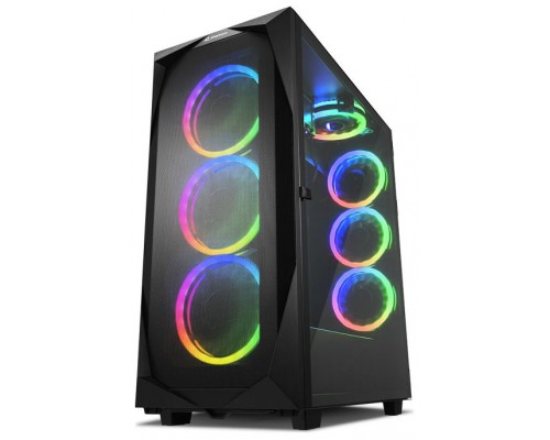 CAJA ATX SHARKOON REV300 2XUSB3.0 RGB SIN FUENTE NEGRO