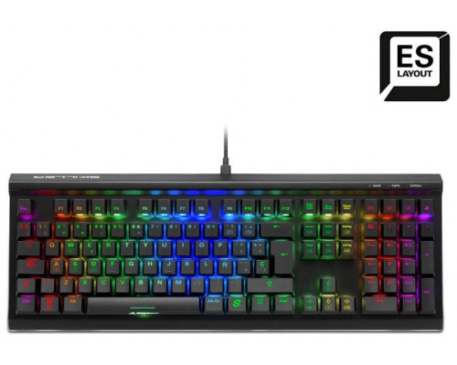 TECLADO GAMING SHARKOON SGK60 MECANICO RGB BROWN SWITCH