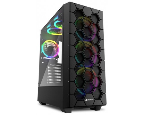 CAJA SHARKOON RGB HEX ATX 2XUSB3.0 SIN FUENTE NEGRO