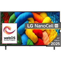 TV LG NANOCELL 43NANO80A3B 43" 4K ULTRA HD SMART TV WIFI NEGRO