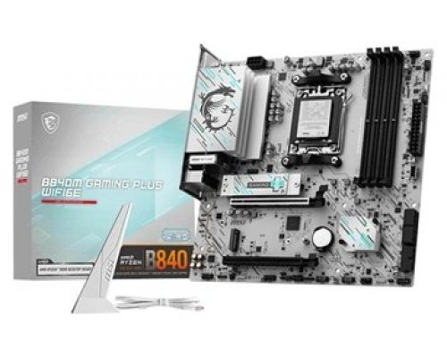 PLACA BASE MSI B840M GAMING PLUS WIFI PCI-E 16x Gen4, M.2 Gen4