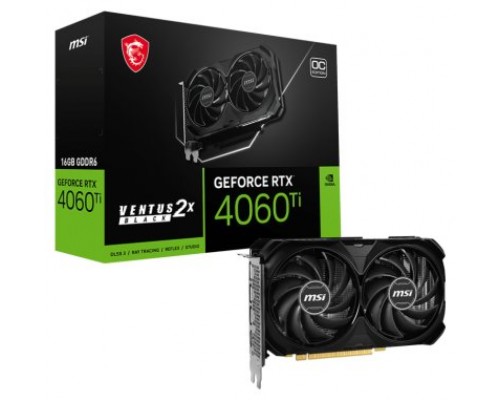 TARJETA GRAFICA MSI RTX 4060TI VENTUS 2X BLACK 16GB OC