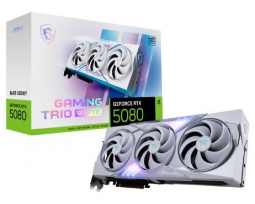 TARJETA GRAFICA MSI RTX 5080 16G GAMING TRIO OC WHITE