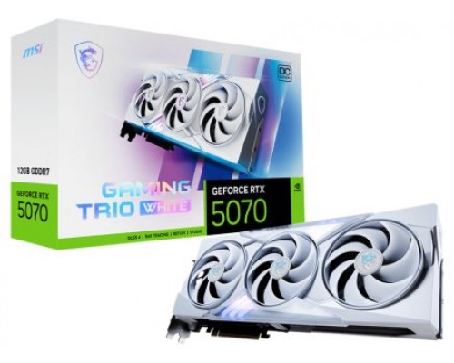 TARJETA GRAFICA MSI RTX 5070 12G GAMING TRIO OC WHITE