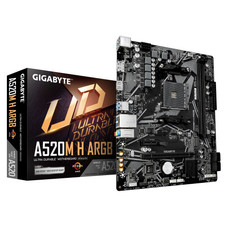GIGABYTE A520M H ARGB Placa Base ? Compatible con CPUs AMD Ryzen Serie 5000, hasta 5100 MHz DDR4 (OC), M.2 PCIe 3.0 x4, LAN 1 GbE, USB 3.2 Gen 1-DI11 GIGABYTE A520M H ARGB Placa Base ? Compatible con CPUs AMD Ryzen Serie 5000, hasta 5100 MHz DDR4 (OC), M.2 PCIe 3.0 x4, LAN 1 GbE, USB 3.2 Gen 1