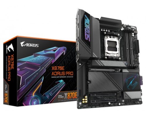 PLACA BASE GIGABYTE X870E AORUS PRO AM5 ATX 4XDDR5-DI64 PLACA BASE GIGABYTE X870E AORUS PRO AM5 ATX 4XDDR5