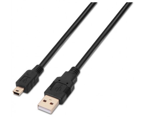 CABLE AISENS USB 2.0 TIPO A/M-MINI B/M NEGRO 3.0M