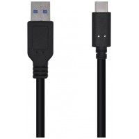 AISENS CABLE USB 3.1 GEN2 10GBPS 3A TIPO USB-C M-A M NEGRO 0.5M