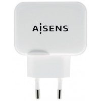 CARGADOR USB 17W AISENS 5V 3.4A 2xUSB CON CONTROL AI BLANCO