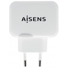 CARGADOR USB 17W AISENS 5V 3.4A 2xUSB CON CONTROL AI BLANCO