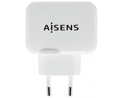 CARGADOR USB 17W AISENS 5V 3.4A 2xUSB CON CONTROL AI BLANCO