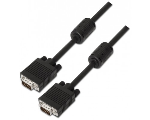 CABLE AISENS SVGA CON FERRITA HDB15/M-HDB15/M NEGRO 10M