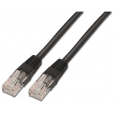 CABLE AISENS DE RED LATIGUILLO RJ45 CAT.6 UTP AWG24 NEGRO 0.5M