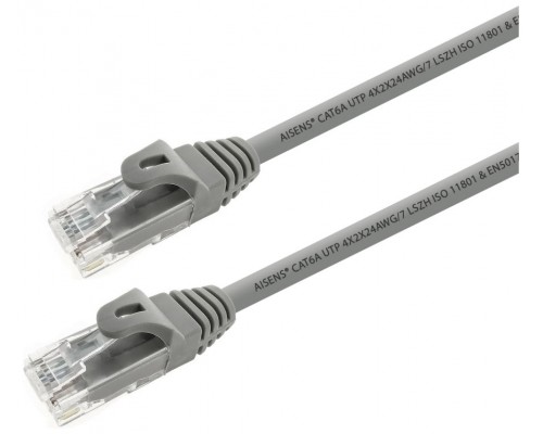 CABLE RED AISENS LATIGUILLO RJ45 LSZH CAT.6A UTP AWG24 2.0M GRIS