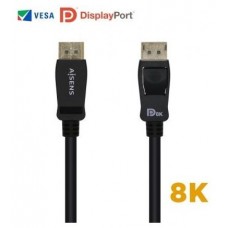 CABLE AISENS DISPLAYPORT CERTIFICADO V1.4 8K60HZ M/M 2.0M NEGRO