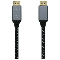 CABLE AISENS DISPLAYPORT V1.4 8K60HZ DP M-DP M GRIS NEGRO 3.0M