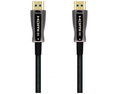 CABLE HDMI AISENS V2.1 OPTICO ACTIVO AOC 8K60HZ M/M 40M NEGRO