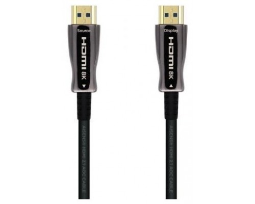 CABLE HDMI AISENS V2.1 OPTICO ACTIVO AOC 8K60HZ M/M 100M NEGRO