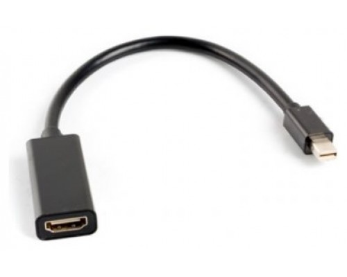 ADATADOR LANBERG MINIDISPLAYPORT MACHO/HDMI HEMBRA 20CM NEGRO