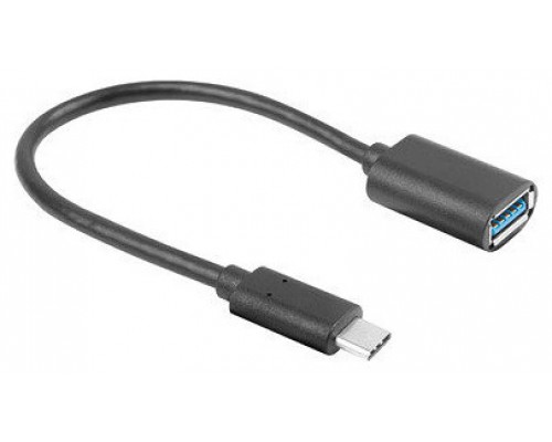 ADAPTADOR USB LANBERG USB-C M 3.1 A USB-A H 15CM OTG NEGRO