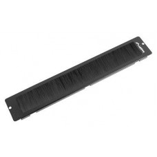 PANEL CEPILLO PARA ENTRADA CABLE RACK 19" SUELO NEGRO