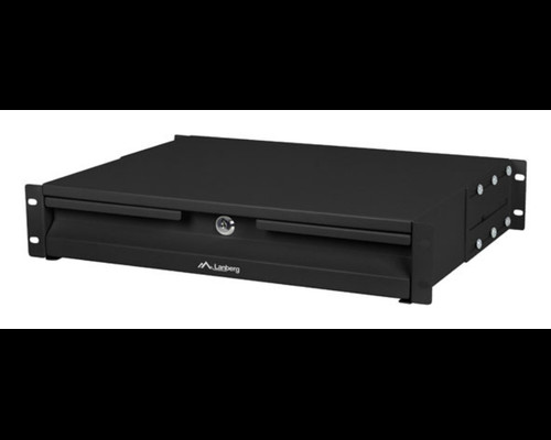 CAJON PARA RACK 19" 2U 483X360MM HASTA 90KG NEGRO CIERRE FRONTAL