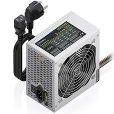 FUENTE ALIMENTACION AISENS ATX 500W CABLE ALIMENTACION OEM PLATA-DI2 FUENTE ALIMENTACION AISENS ATX 500W CABLE ALIMENTACION OEM PLATA