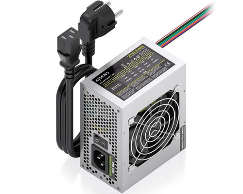 FUENTE ALIMENTACION AISENS SFX 500W CABLE ALIMENTACION OEM PLATA-DI2 FUENTE ALIMENTACION AISENS SFX 500W CABLE ALIMENTACION OEM PLATA