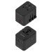 ADAPTADOR AISENS ENCHUFE UNIVERSAL VIAJE CARGADOR USB GAN 35W NEGRO