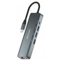 HUB AISENS 5 EN 1 USB-C A 1XHDMI 1XRJ45 2XUSB 1XPD 15CM