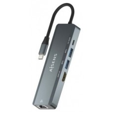 HUB AISENS 5 EN 1 USB-C A 1XHDMI 1XRJ45 2XUSB 1XPD 15CM