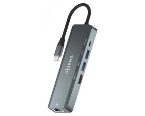 HUB AISENS 5 EN 1 USB-C A 1XHDMI 1XRJ45 2XUSB 1XPD 15CM