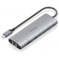 USB-C DOCK AISENS 8 EN 1 HDMI RJ45 USB-A 10G 2XUSBC 10G SD MICRO SD PD 100W