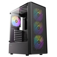 CAJA ANTEC AX26 ARGB ATX NEGRO 4XVENT 120MM 2XUSB SN FUENTE