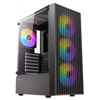 CAJA ANTEC AX27 ARGB ATX NEGRO 4XVENT 120MM 2XUSB SN FUENTE