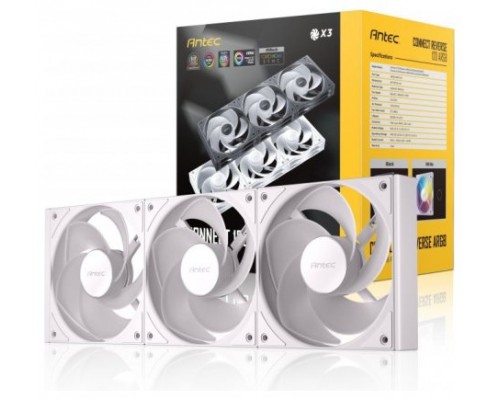 VENTILADOR CPU ANTEC CONNECT 120 3X VENT REVERSE 120MM RGB BLANCO