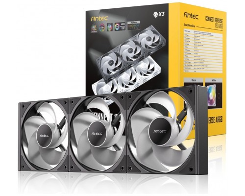 VENTILADOR CPU ANTEC CONNECT 120 3X VENT REVERSE 120MM RGB NEGRO