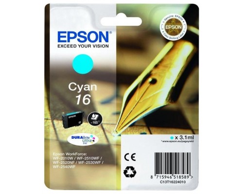 TINTA EPSON DURABRITE 16 CIAN WF2010W 2510WF 2520NF 2530WF 2540WF