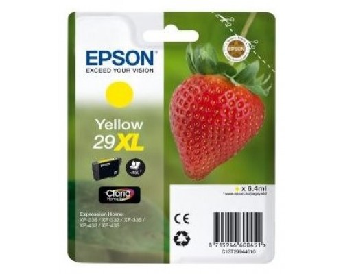 TINTA EPSON CLARIA 29XL AMARILLO XP235 XP332 XP335 XP432 XP435