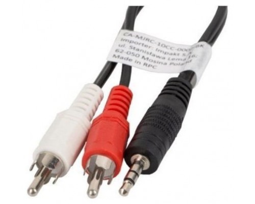 CABLE ESTEREO LANBERG JACK 3.5MM/2X RCA MACHO 2M