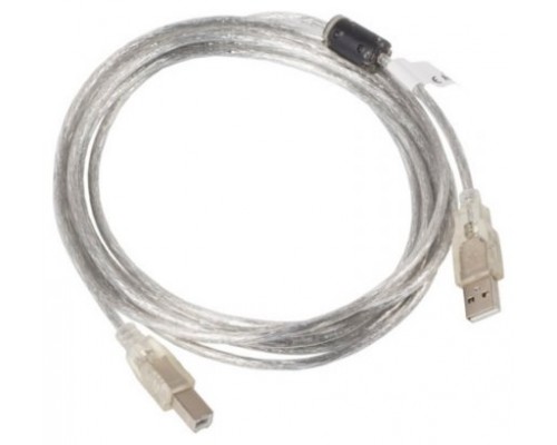 CABLE USB 2.0 LAMBERG USB-A MACHO A USB-B MACHO 1,8M FERRITA TRANSP