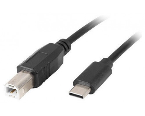 CABLE LANBERG USB C MACHO A USB B 2.0 MACHO 1.8M NEGRO